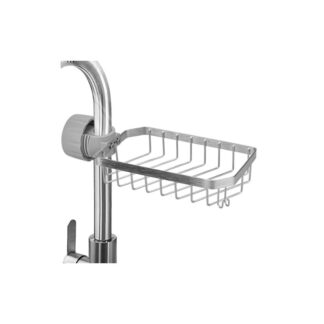 Faucet Sponge Holder for Kitchen Sink Caddy Storage Rack Holder Stainless Steel Dish Soap and Sponge Holder for Kitchen and Bathroom - Sara Enterprise BD