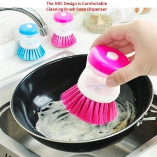 Kitchen Dispense Soap Water Dish Cleaning Brush Creative Washing