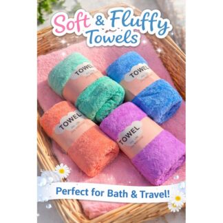 Ultra Soft Premium Microfiber Bath Towel for Baby and Family Use, Super Absorbent Quick Dry Lightweight Fluffy Travel Friendly Comfortable Skin Care Essential Home Bathroom Towel