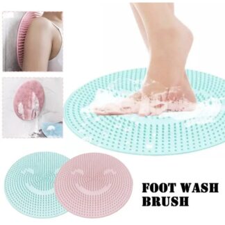 Silicone Bath Massage Cushion Brush,Non-Slip Back Massage Pad,Bathroom Wash Foot Mat Exfoliating Dead Skin Foot Brush Shower Room Non-Slip Mats with Suction Cup
