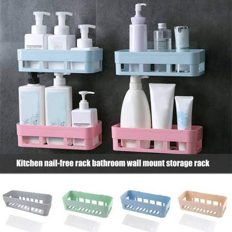 Bathroom Wall Shelf Square | Bathroom Shelf Organizer Toilet Adhesive Shampoo Gel Storage Basket Decoration Bathroom Corner Shower Shelf Rack Accessories