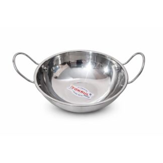 Steel cooking  Kadai/ stainless steel  strong and long lasting Korai /8.5 inci/ Inferred and Induction stove korai/ Gas Stove korai