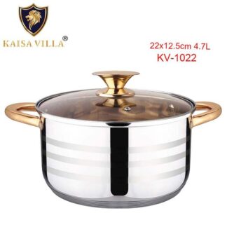 KAISA VILLA (KV-1022) Kitchen Cookware Multifunctional Pot Cooking Stainless Steel Pots Cooking Kitchen-22cm