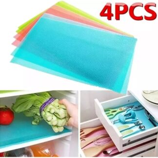 Washable Refrigerator Shelf Mats – Multi-Color Waterproof, Oil-Proof, Anti-Slip Drawer Liners & Cabinet Shelf Protectors for Fridge, Kitchen, and Pantry Organization