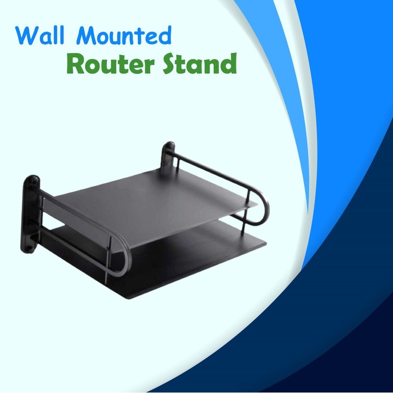 Metal Router Stand Space Saver New & Unique Router stand For your Home Decor Router Stand New Gen. - Black-D Leathers