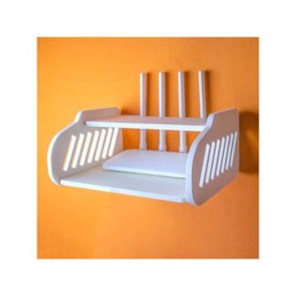 New Wifi Router Stand Double Layer Wall Mounted Home decorator PVC Tarpaulin - 2 Layer Wood Desk Set - Cloth Stand Wifi Modem Router