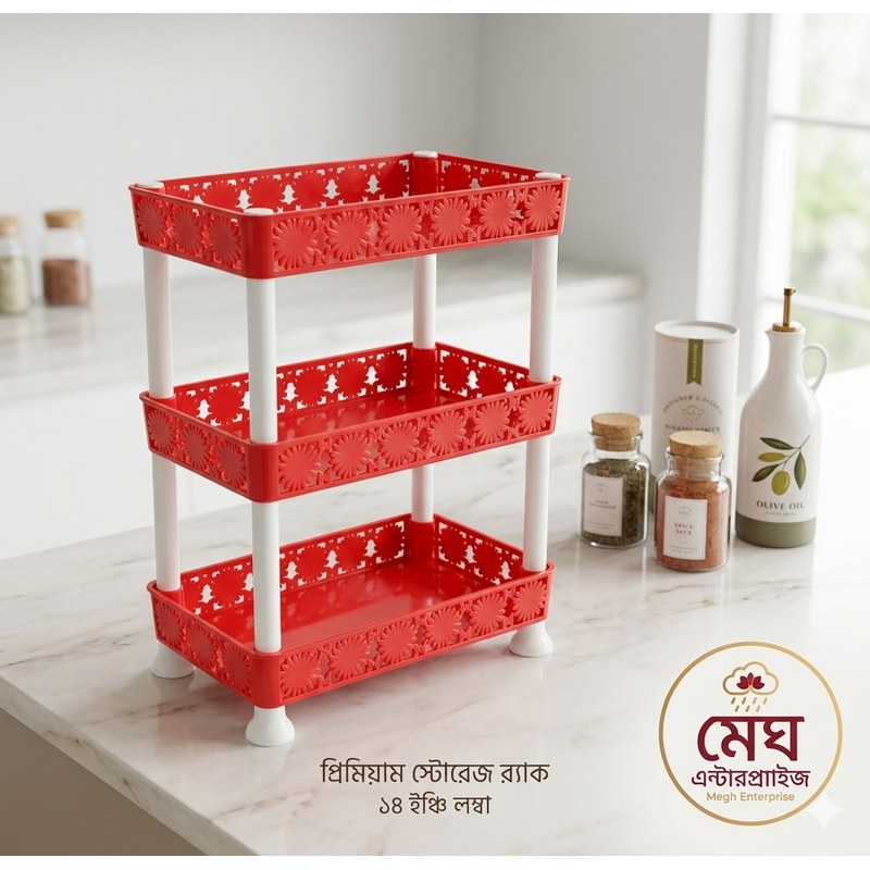 Plastic Bathroom Organizer Space Saving Sturdy Design for Everyday Home Organization