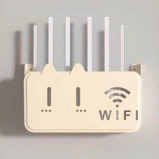 Plastic Wall Hanging Wireless Wifi Router Shelf Storage Box Wall Hanging ABS Plastic Organizer Box Cable Power Bracket Organizer Box Home Decor