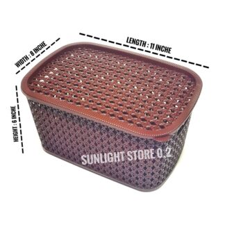 Plastic Home Storage Basket -1 Pcs / Kitchen and Room Beauty Basket - Multicolor