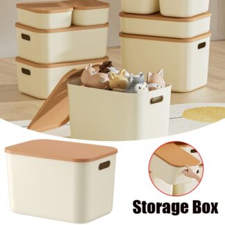 Desktop Sundries Storage Box With Lid Wardrobe Clothes Drawer Plastic Storage Basket Container Organizer For Small Things