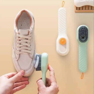 Lifestyle Mall Shoes Clothes Brush with Soap Dispenser Automatic Liquid Discharge Bathroom Laundry Scrub Soft Cleaning Brushes Household Tools-Brushes, Sponges & Wipers