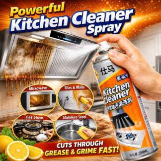 Kitchen Cleaner – Powerful Stainless Steel Cleaning Spray for Oil & Grease Removal, Multi-Surface Kitchen Cleaner for Sink, Stove, Range Hood, Countertop & Metal Appliances