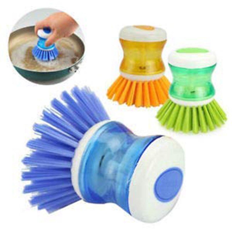 Plastic Cleaning Brush with Liquid Soap Dispenser, Kitchen, Laundry and Other Household Cleaner