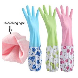 High-Quality Silicone Dishwashing Gloves – Waterproof, Heat-Resistant, Non-Slip Cleaning Gloves for Kitchen, Bathroom & Home Use (2 Pcs)