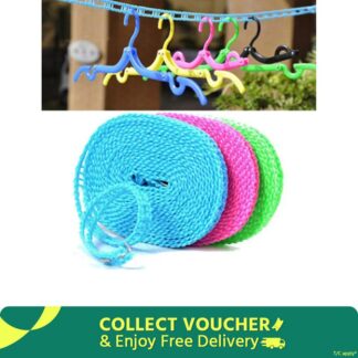 5M Outdoor Clothesline Nylon Non-Slip Laundry Line Rope Cloth Hanging Rope Travel Business Windproof Clothes Cord